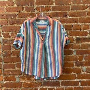Madewell Striped Drapey Courier Shirt